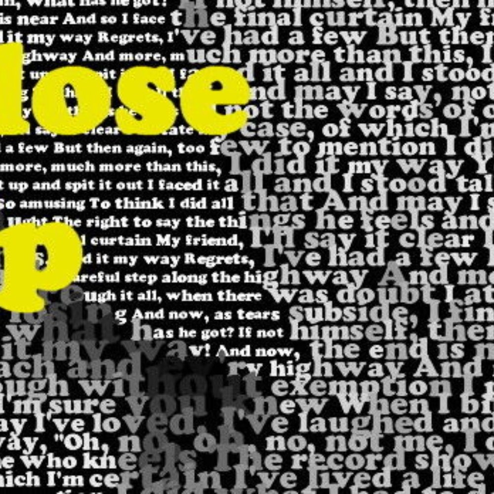 Frank Sinatra My Way Lyrics Incredible Mosaic Framed Print Limited Edition w/COA - Picture 2 of 3